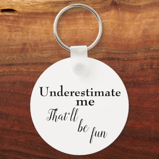 Llavero Una cita lineal sarcástica para alentar el éxito (Anverso)