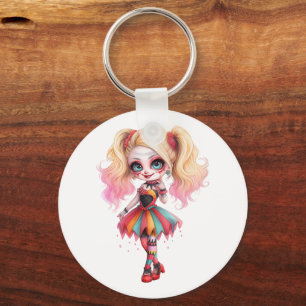Llavero Una Colección de Diseño de Halloween de una Chica 