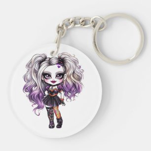 Llavero Una Colección de Diseño de Halloween de una Chica 