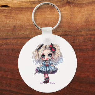 Llavero Una Colección de Diseños de Halloween de una Chica