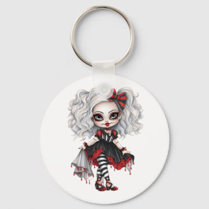 Llavero Una Colección de Diseños de Halloween de una Chica