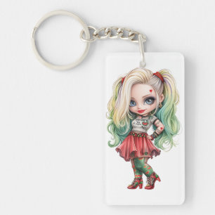 Llavero Una Colección de Diseños de Halloween de una Chica