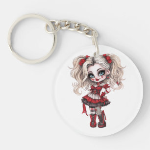 Llavero Una Colección de Diseños de Halloween de una Chica