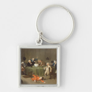 Llavero Una conversación moderna de medianoche, c.1732 (e