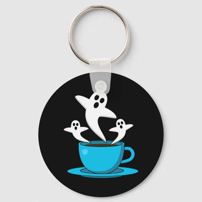 Llavero Una copa de café para fumar fantasma (Anverso)