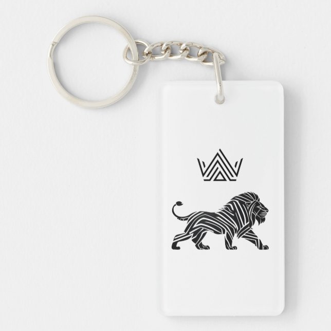Llavero Una corona y un león - Keychain acrílico (Frente)
