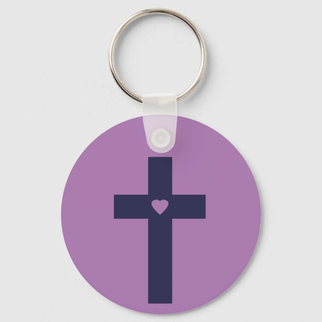 Llavero Una cruz con corazón  (Anverso)