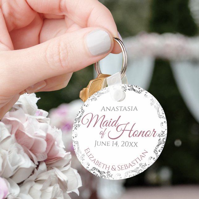 Llavero Una empleada de honor elegante regalo de boda un R (Subido por el creador)