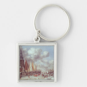 Llavero Una escena del invierno en Amsterdam