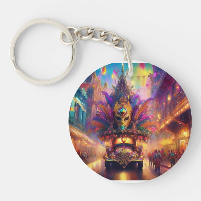 Llavero Una Fantasía En El Desfile Del Mardi Gras (Frente)
