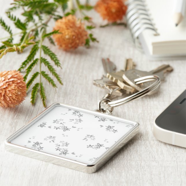 Llavero una foto en blanco y negro de burbujas en una espa (Lado)