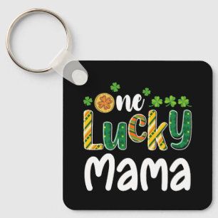 Llavero Una Mamá Afortunada Familia Combinando Día de San