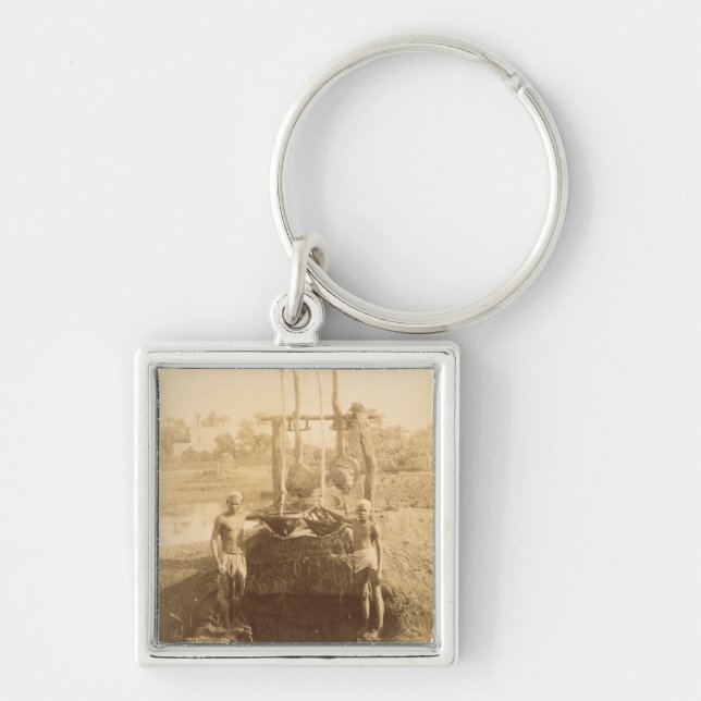 Llavero Una máquina egipcia de la irrigación en los bancos (Frente)