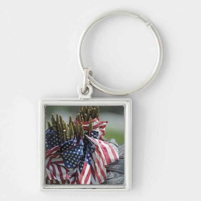 Llavero Una mochila de un soldado del ejército (Frente)