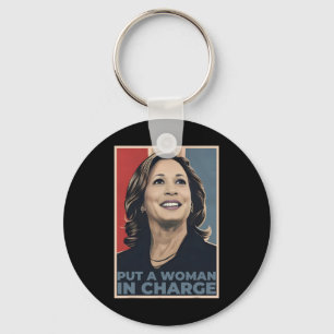 Llavero Una Mujer A Cargo De Una Mujer Kamala Harris Por E