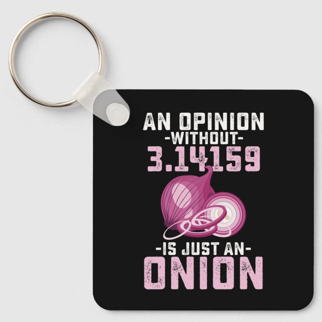 Llavero Una Opinión Sin Pi Es Simplemente Una Cosa Gracios (Anverso)