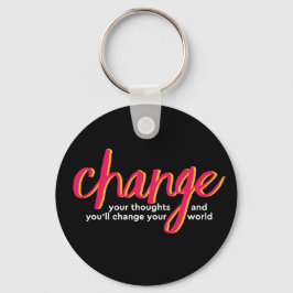 Llavero Una palabra que dice cambiar cita Inspiradora