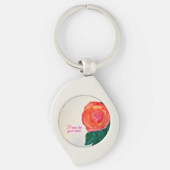 Llavero Una Rosa Para Tu Corazón (Anverso)