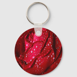Llavero Una rosa roja en la lluvia
