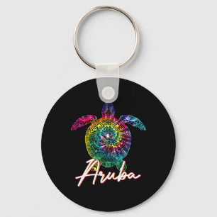 Llavero Una Tortuga Marina Tie Dye A juego Vacaciones Fami
