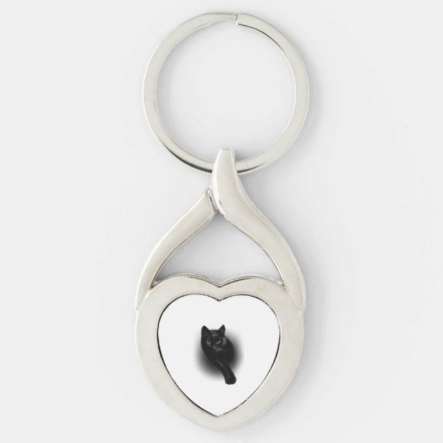 Llavero Uñas para limar gato negro (Anverso)