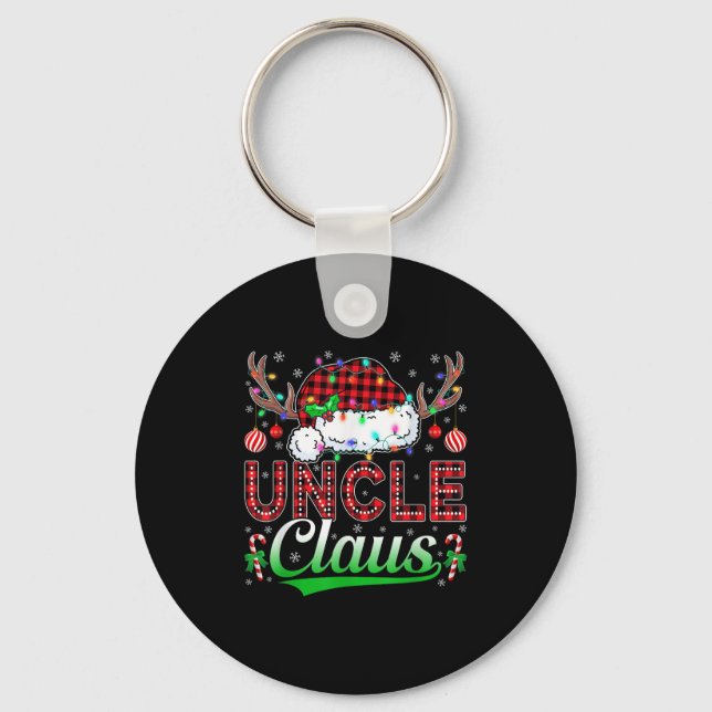 Llavero Uncle Claus Christmas Lights Matching Family Xmas  (Anverso)