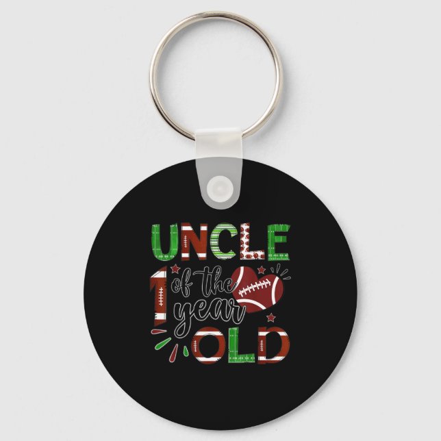 Llavero Uncle Of The 1 Year Old Football 1st Birthday Boy  (Anverso)