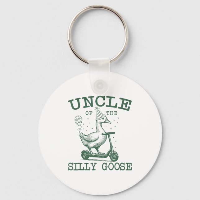 Llavero Uncle Of The Silly Goose First Birthday Family Mat (Anverso)