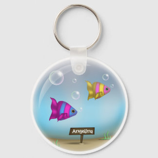 Llavero Under the Sea - Diseño del tazón de pescado - Keyc