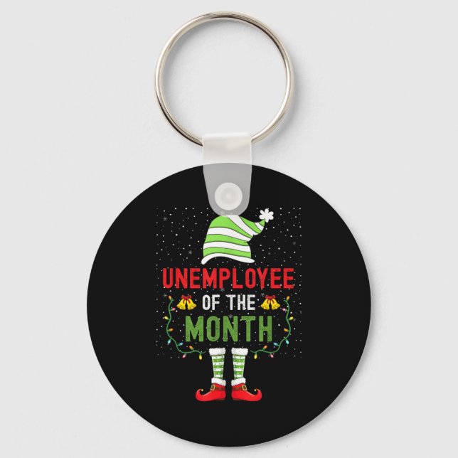 Llavero Unemployee Of The Month Funny Unemployed Christmas (Anverso)