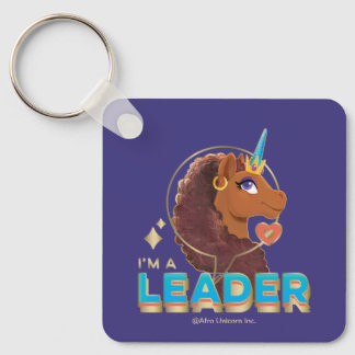 Llavero Único diseño de unicornio "Soy líder"