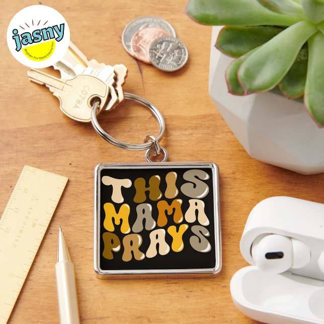 Llavero Único en este Keychain cuadrado de citas de Mama (Subido por el creador)
