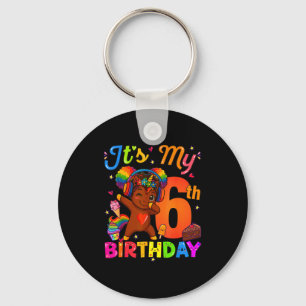 Llavero Unicorn Afro Cumpleaños 6 Niña Pelo Natural Afro A