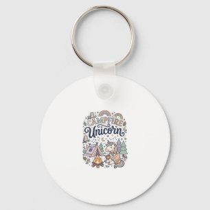 Llavero Unicorn Campfire Unicorn Premium Vector Sticker an