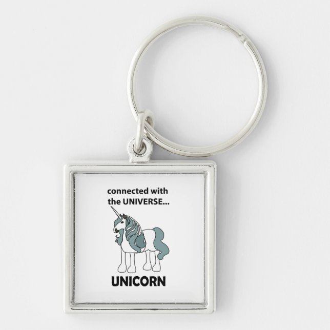 Llavero Unicorn Conectado Con El Universo Unicornio (Frente)