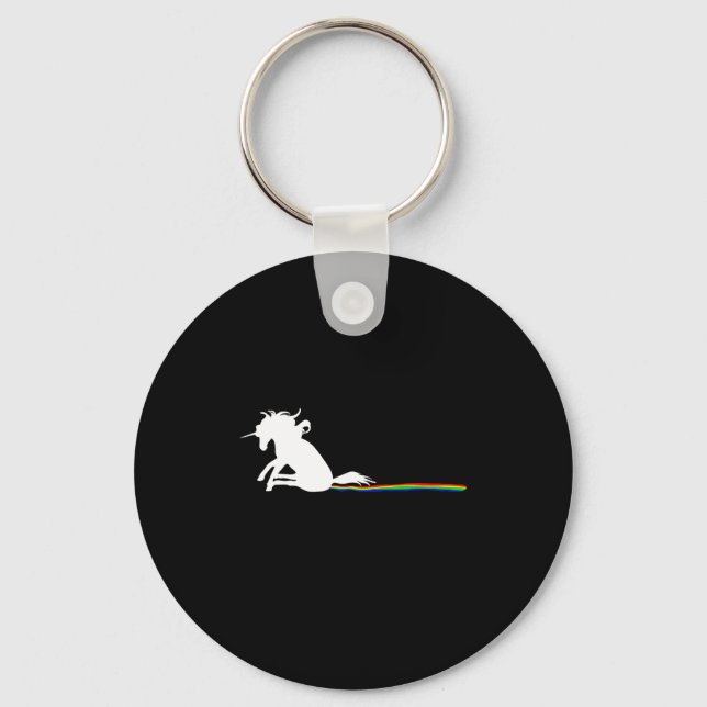 Llavero Unicorn Dragging Rainbows Funny Adult S  (Anverso)