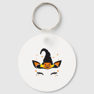 Llavero Unicorn Face Eyelashes Calabaza de Brujas Scary Ha