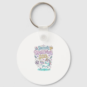 Llavero Unicorn Fútbol Unicornio Estrella Lindo