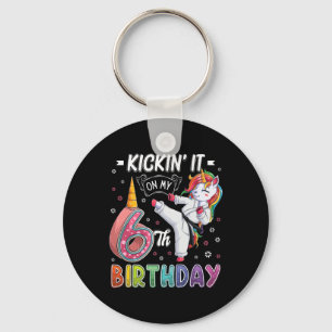 Llavero Unicorn Karate 6 cumpleaños Taekwo de 6 años