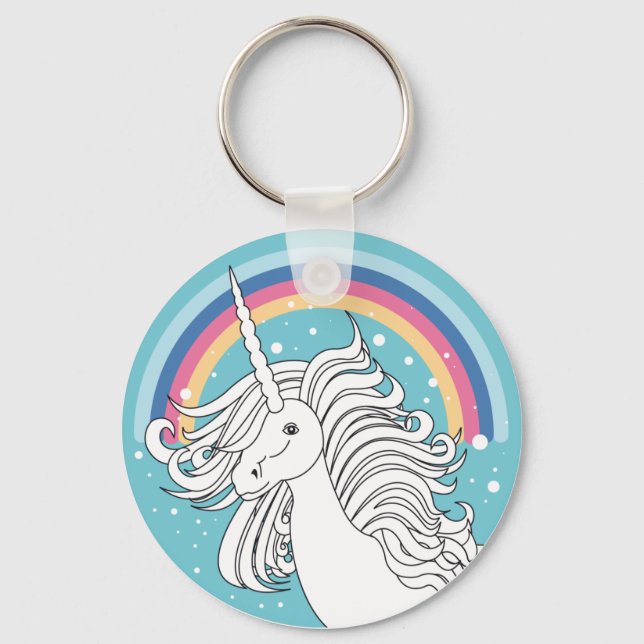 LLAVERO UNICORN KEYCHAIN BLUE (Anverso)