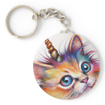 Unicorn Kitten Keychain