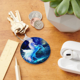 Llavero Unicorn Pegasus Keychain Añadir TU NOMBRE