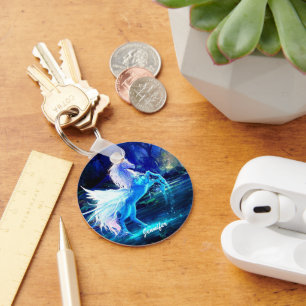 Llavero Unicorn Pegasus Keychain Añadir TU NOMBRE