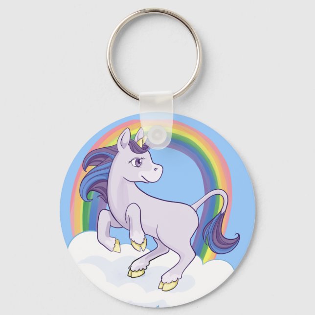 Llavero Unicornio arcoiris mágico (Anverso)