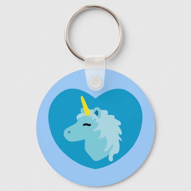 Llavero Unicornio azul (Anverso)