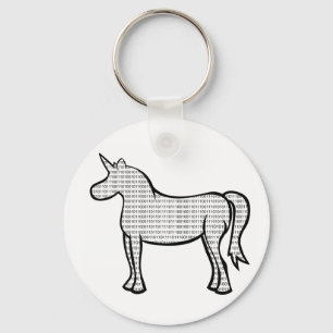 Llavero Unicornio binario
