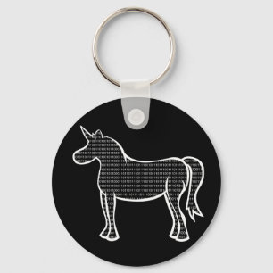 Llavero Unicornio binario