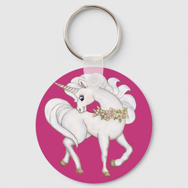 Llavero Unicornio blanco (Anverso)