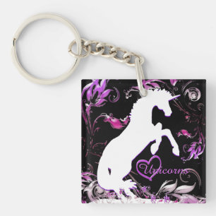 Llavero Unicornio blanco V (Splash colorido)