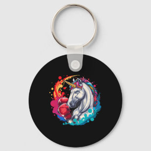 Llavero Unicornio Boxeador Con Guantes De Boxeo Kickboxing